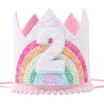 Baby 1st Birthday Party Decorn Rainbow Unicorn kids 1 2 3 4 5Years Birthday Garland Baby Shower Unicorn Theme Party Supplies