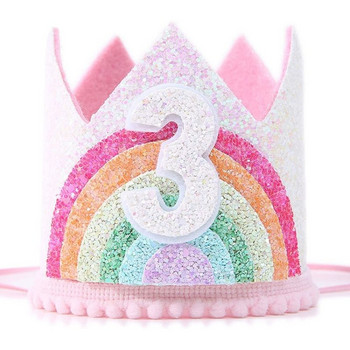 Baby 1st Birthday Party Decorn Rainbow Unicorn kids 1 2 3 4 5Years Birthday Garland Baby Shower Unicorn Theme Party Supplies
