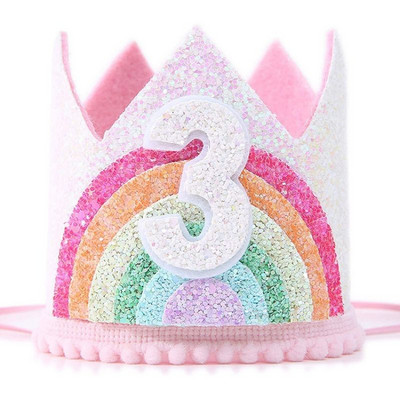 Decoratiune pentru petrecerea de 1 aniversare a bebelusului Curcubeu inicorn copii 1 2 3 4 5 ani Ghirlanda de aniversare Baby Shower inicorn tematica pentru petreceri