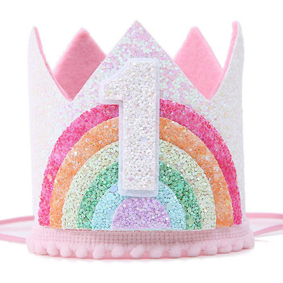 Decoratiune pentru petrecerea de 1 aniversare a bebelusului Curcubeu inicorn copii 1 2 3 4 5 ani Ghirlanda de aniversare Baby Shower inicorn tematica pentru petreceri