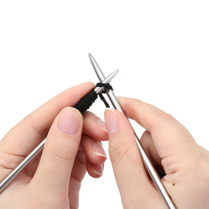 5 bucăți/set 20 cm ace drepte de tricotat croșetat din oțel inoxidabil DIY pulover țesătură instrumente de tricotat Accesorii de cusut YN17