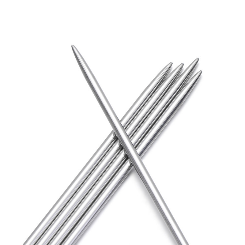 5 bucăți/set 20 cm ace drepte de tricotat croșetat din oțel inoxidabil DIY pulover țesătură instrumente de tricotat Accesorii de cusut YN17
