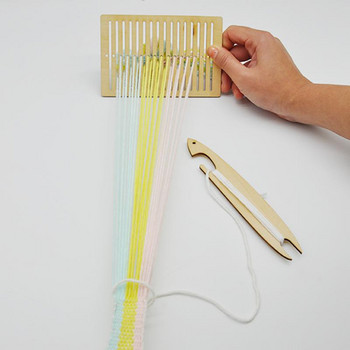 Дървена машина за плетене на стан Рамка за тъкачен стан Направи си сам плетени играчки Стан за тъкане на вълна Ръчно изработена домакинска дървена машина за плетене
