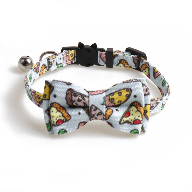 Bowtie Cat kaklasiksnas Breakaway ar regulējamu zvaniņu Cute Donut Patterns Kitty kaklasiksnas drošības sprādzes Kaķēnu kaklasiksna kaķu kucēnam