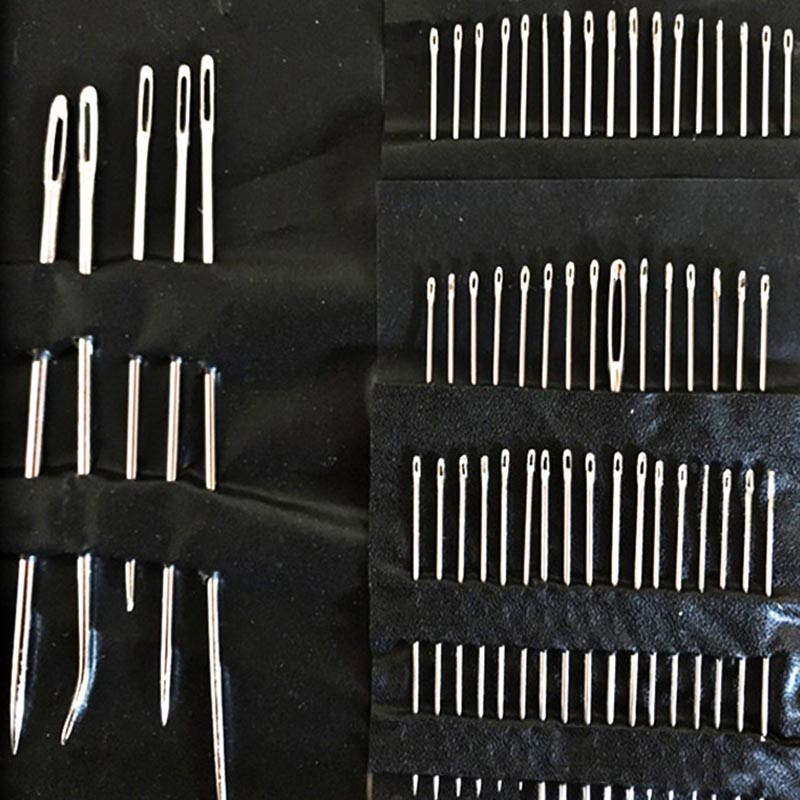55 τμχ/Σετ για οικιακά DIY Χειροποίητα Αξεσουάρ Ραπτικής Βελόνες Διαφορετικά Μεγέθη Ανοξείδωτα Εργαλεία Ράμματα Χεριών Ασημί