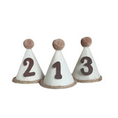 INS New First Kids Non Woven Cream Καπέλο γενεθλίων Baby Shower Dress Up Σκουπίδια μάλλινη 2χρονη με μυτερό καπέλο