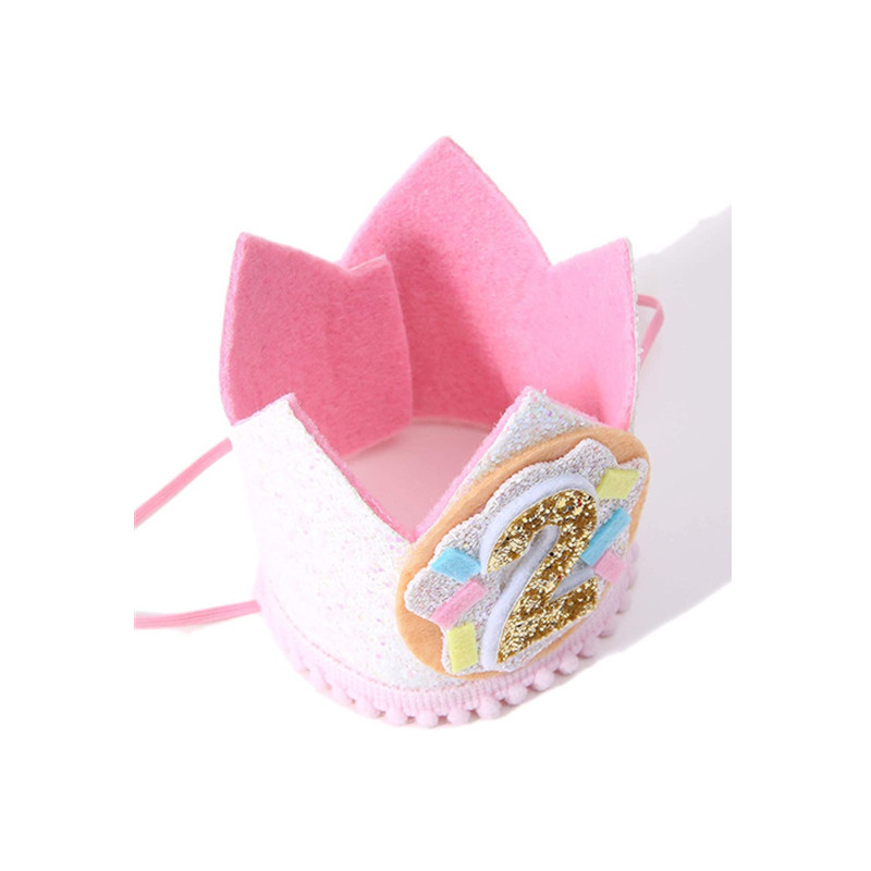 Pirmo bērnu virtulis dzimšanas dienas kronis One 1 2 3 4 5 6 Sweet Girl Pink Party Cepure Candy Party