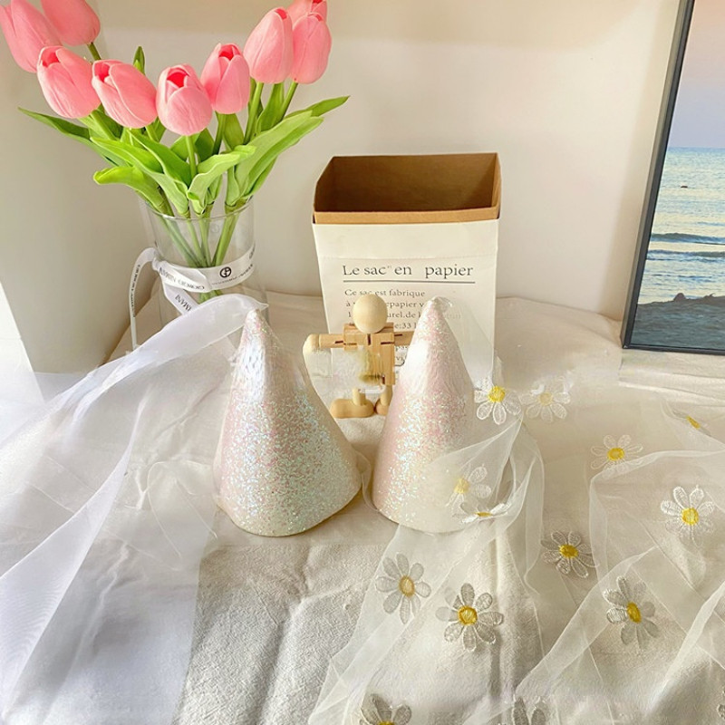 1 τμχ Νέο INS Baby Girl White Flower Καπέλο 1st Kids Birthday Cream Daisy Hat 100days Headwear Decoration