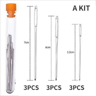 Knitters Wool Large Eye Blunt Needles Δερμάτινη βελόνα ραπτικής Χρυσή βελόνα κέντημα ταπετσαρία Εργαλεία ραπτικής χειρός Κιτ βελονάκι