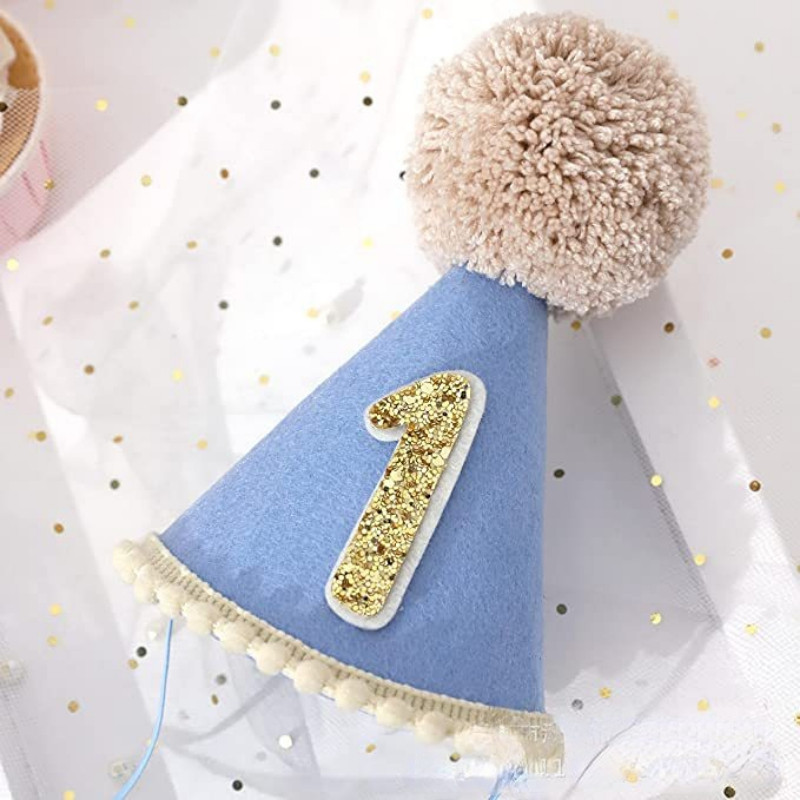 1 db INS First Kids Rózsaszín százszorszép születésnapi sapka babazuhany kék piros egyszínű party sapka lány fiú fotó kellékek