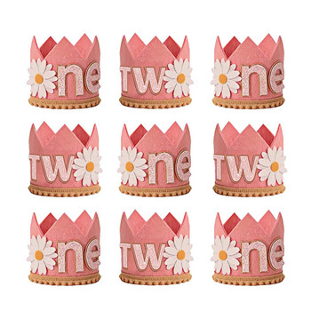 1 τμχ Προμήθειες Baby Shower Μικρό κορίτσι Non Woven One Party Crown little Daisy Birthday Two Flower Headwear