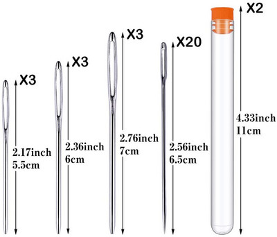 KAOBUY keresztszemes varrótűk nagy szemű varrótűk hímzőeszköz kézi varrótű tartozékok otthoni varróeszközhöz