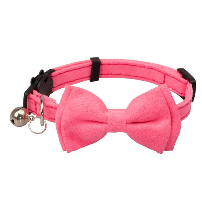 Regulējama kaķa kaklasiksna ar zvaniņu atdalāmu kaķēnu mazo kucēnu drošības tauriņu masīva kāzu pamata krāsa, krēmkrāsas un rozā un rozā sarkana