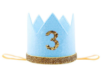 Αγόρι & Κορίτσι Πρώτα Γενέθλια Κορώνα Ροζ Κίτρινο Γκρι Μωβ Λευκό 1ο Ένα 2ο Αριθμό Τριών ετών Αριθμός Γενέθλια Καπέλο Παιδική Κεφαλόδεσμος