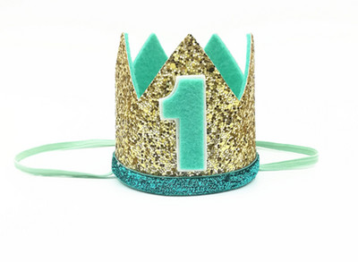 Zēnu pirmās dzimšanas dienas sudraba zils kronis bērniem zeltaini zils 1. dzimšanas dienas zēna tērps kūkai Smash Smash Sparkle Royal dzimšanas dienas ballītes cepure