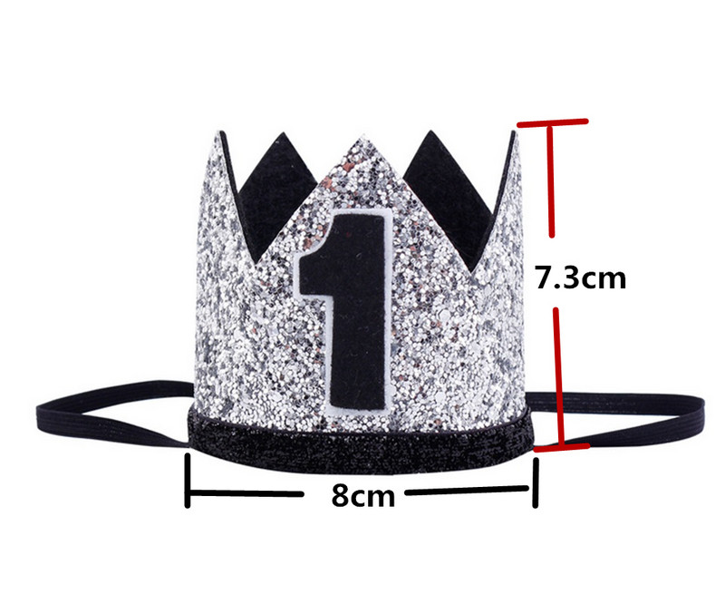 Zēnu pirmās dzimšanas dienas sudraba zils kronis bērniem zeltaini zils 1. dzimšanas dienas zēna tērps kūkai Smash Smash Sparkle Royal dzimšanas dienas ballītes cepure