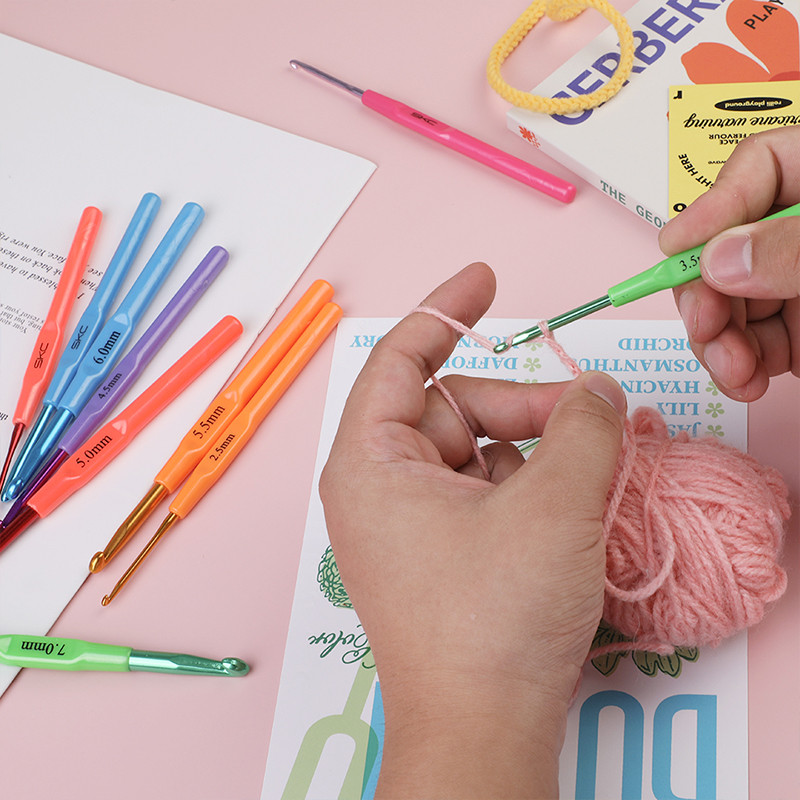 RORGETO horgolótűk kötőtűk fonal kampó tűk pulóverekhez sálak szövés varró kézműves eszköz 10 méret színes horgolt