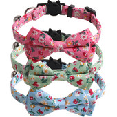 Csomagos macska nyakörvek Breakaway csengő virágmintával állítható aranyos cica nyakörvek biztonsági csatos cica nyakörv macska kölyökkutyának