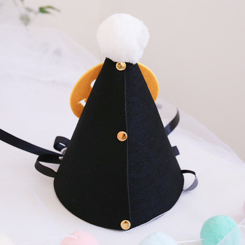 ΝΕΟ Ins Καπέλο για παιδικά πάρτι Μαύρο Ροζ Μπλε Κίτρινο Χρόνια Πολλά Κορώνα Κορεάτικο στυλ Non Woven Headwear Star Caps