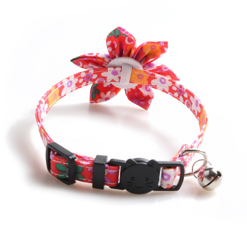 Virágos csokornyakkendő kutyanyakörv,aranyos kerek virágos csokornyakkendő kiskutya nyakörv kölyök nyakörv és macskanyakörv,Állítható Breakaway kutyanyakörv