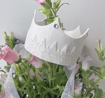 1 τμχ INS Παιδικά Λευκά Γενέθλια Δαντέλα Crown Princess 1 2 3 4 5 6 7 8 9 ετών Μη υφαντό καπέλο μαργαριτάρι μωρό ντους