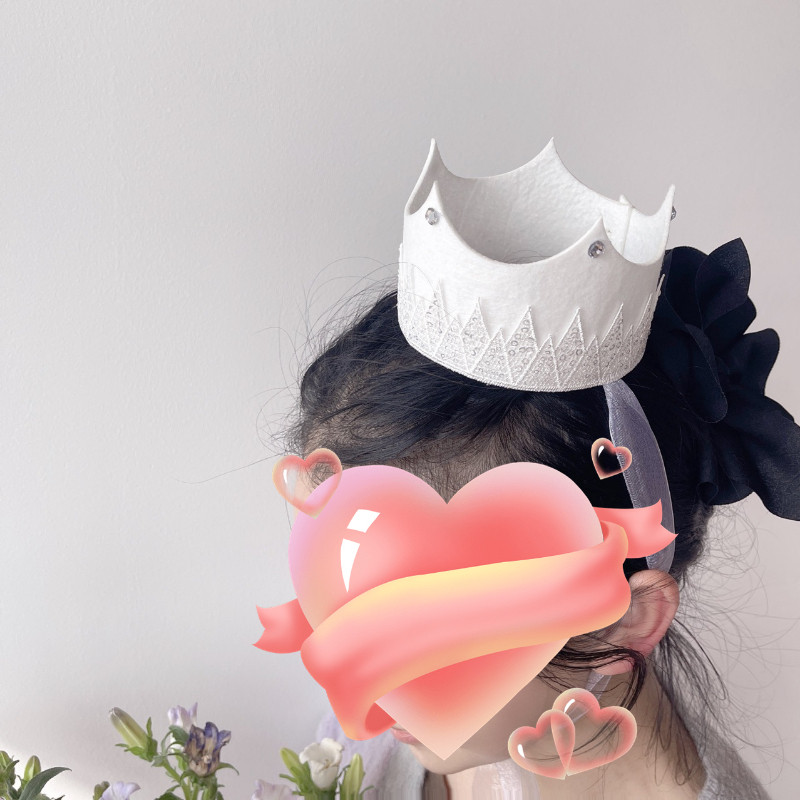 1 τμχ INS Παιδικά Λευκά Γενέθλια Δαντέλα Crown Princess 1 2 3 4 5 6 7 8 9 ετών Μη υφαντό καπέλο μαργαριτάρι μωρό ντους