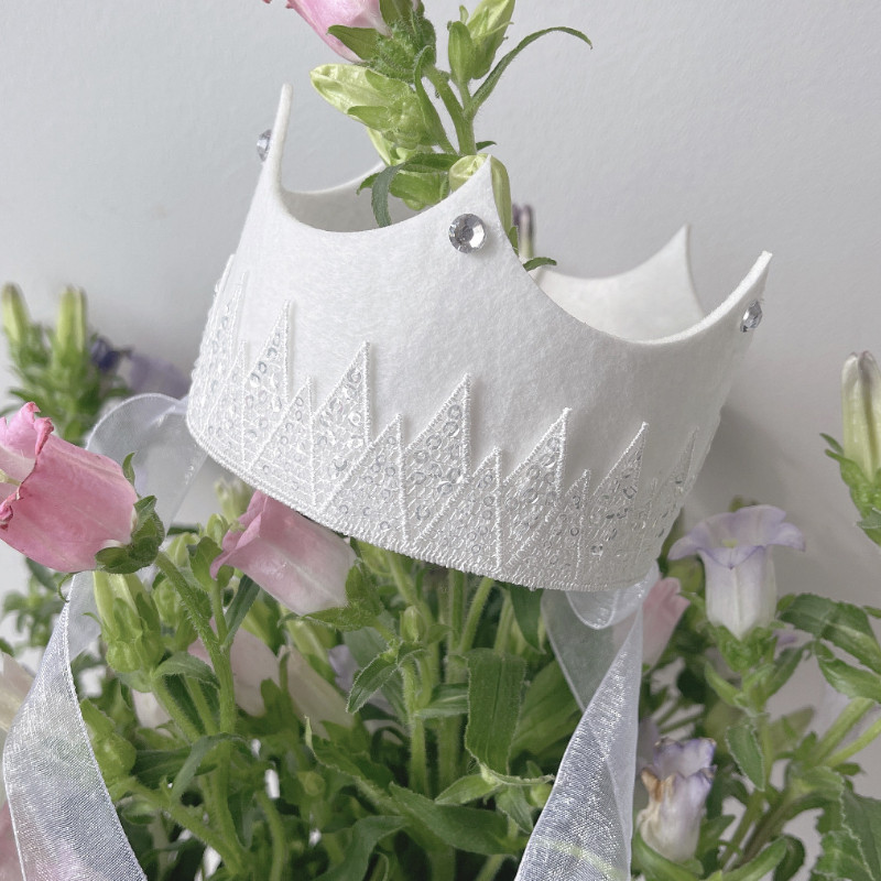 1 τμχ INS Παιδικά Λευκά Γενέθλια Δαντέλα Crown Princess 1 2 3 4 5 6 7 8 9 ετών Μη υφαντό καπέλο μαργαριτάρι μωρό ντους