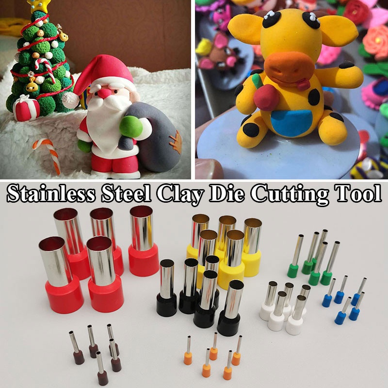 8/40 tk Mini polümeersavist ümmargune lõikeseade lõikur vorm keraamika keraamika tööriistakast käsitsi lõigatud ümmargune vorm