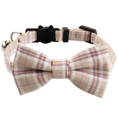 Regulējamas kaķu kaklasiksnas ar zvana kaķēnu kakla siksnām Breakaway kaķu apkakles rūtainā raksta drošības kaklasiksna kucēniem maziem mājdzīvniekiem Jauns dizains