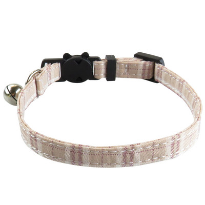 Regulējamas kaķu kaklasiksnas ar zvana kaķēnu kakla siksnām Breakaway kaķu apkakles rūtainā raksta drošības kaklasiksna kucēniem maziem mājdzīvniekiem Jauns dizains