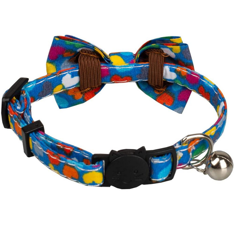 Kaķa kaklasiksna ar regulējamu zvaniņu kaķa kakla siksniņa ar tauriņu drošības atdalāmām kaķu kakla siksnām ar ziedu pildījumu, noņemams regulējams kucēns
