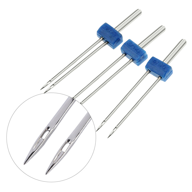 3gab dubultās dubultās adatas adatas Tērauda dubultās stieptās mašīnas adatas 2 mm 3 mm 4 mm mājsaimniecības daudzfunkcionālie šujmašīnu piederumi