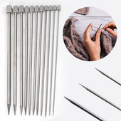 1 gab 25cm/35cm nerūsējošā tērauda viena smaila adāmadatas tamboradatas rīks Amatniecības adāmadatas DIY instrumenti 2.0mm-8.0mm