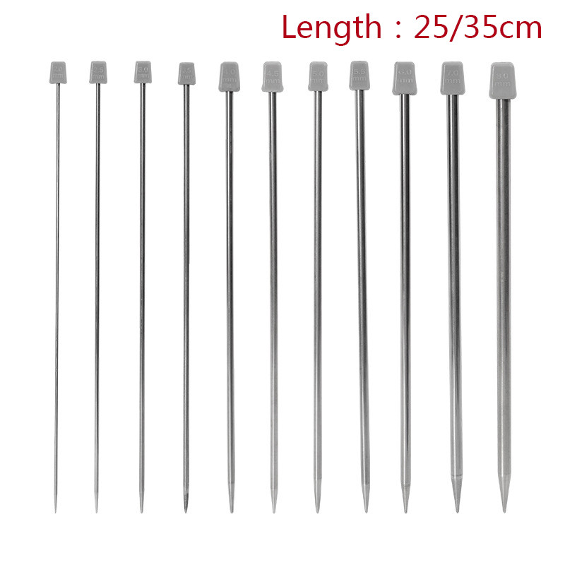 1 gab 25cm/35cm nerūsējošā tērauda viena smaila adāmadatas tamboradatas rīks Amatniecības adāmadatas DIY instrumenti 2.0mm-8.0mm