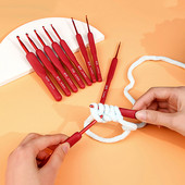 Ar rokām darināts silikona tamboradatu komplekts mīksts mājas adīšanas roktura dūriens šūšanas rīka adatas alumīnija sakausējuma rokturis DIY Ergonomisks