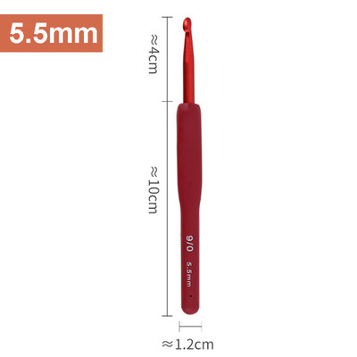 Ar rokām darināts silikona tamboradatu komplekts mīksts mājas adīšanas roktura dūriens šūšanas rīka adatas alumīnija sakausējuma rokturis DIY Ergonomisks