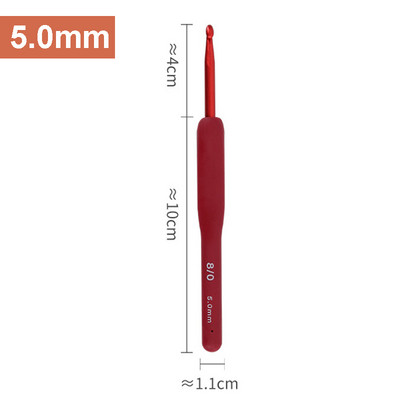 Ar rokām darināts silikona tamboradatu komplekts mīksts mājas adīšanas roktura dūriens šūšanas rīka adatas alumīnija sakausējuma rokturis DIY Ergonomisks