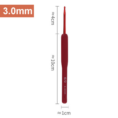 Ar rokām darināts silikona tamboradatu komplekts mīksts mājas adīšanas roktura dūriens šūšanas rīka adatas alumīnija sakausējuma rokturis DIY Ergonomisks