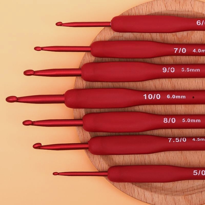 Ar rokām darināts silikona tamboradatu komplekts mīksts mājas adīšanas roktura dūriens šūšanas rīka adatas alumīnija sakausējuma rokturis DIY Ergonomisks