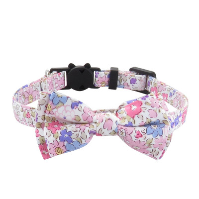 Cotton Designer Breakaway Cats kaklasiksna ar tauriņu un zvana kaķu kaklasiksnām kaķu meitenēm ar zvana kakla siksnām kaķiem