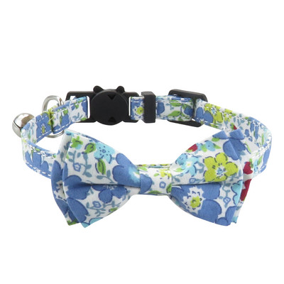 Cotton Designer Breakaway Cats kaklasiksna ar tauriņu un zvana kaķu kaklasiksnām kaķu meitenēm ar zvana kakla siksnām kaķiem