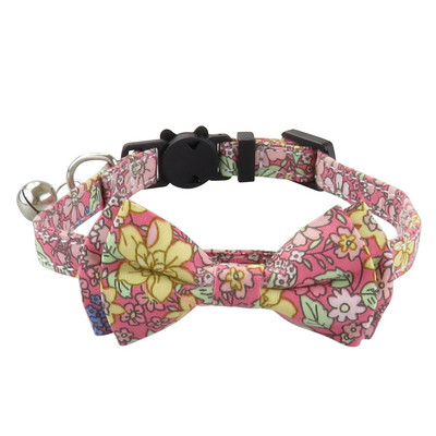 Cotton Designer Breakaway Cats kaklasiksna ar tauriņu un zvana kaķu kaklasiksnām kaķu meitenēm ar zvana kakla siksnām kaķiem