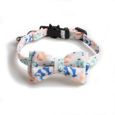 Breakaway kaķa kakla siksna ar zvaniņu un tauriņu vasaras kaktusa saldējuma rakstiem, regulējami drošības kaķēnu kaklasiksnas mājdzīvnieku maziem suņiem