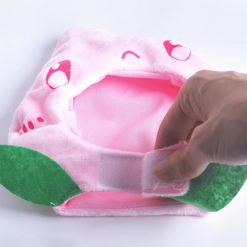 Kaķu cepures Mājdzīvnieku izstrādājumi Regulējama izmēra Mazgājams Mīlīgs dizains Apburoša plīša persiku kaķu cepure Cepure maziem vidēji lieliem suņiem