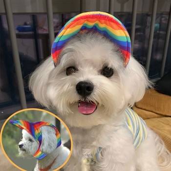 Y5LE καπέλο γείσος καπέλο σκύλου Sunbonnet Καπέλα σκύλου Αξεσουάρ για πάρτι Καλοκαίρι Φορώντας φωτογραφικά στηρίγματα με τρύπες στα αυτιά