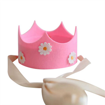 Cute Ins Kids Daisy Birthday Party Crown Yellow Pink Flower Καπέλο Baby Headwear Birthday Party Supplies 2023