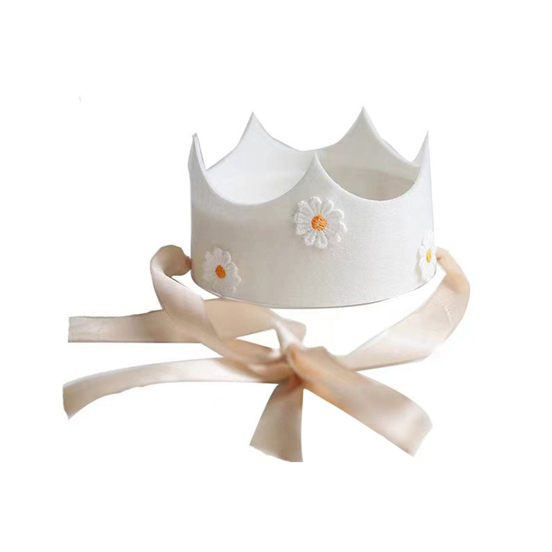 Cute Ins Kids Margrietiņa dzimšanas dienas ballītes kronis, dzeltens, rozā ziedu cepure, mazuļa dzimšanas dienas galvassegas, ballīšu piederumi 2023