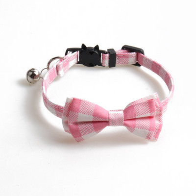 Breakaway rozā kaķa kaklasiksna ar zvaniņu un tauriņu ziedu rakstiem regulējami drošības rūtaini kaķēnu apkakles kaķēnu maziem suņiem