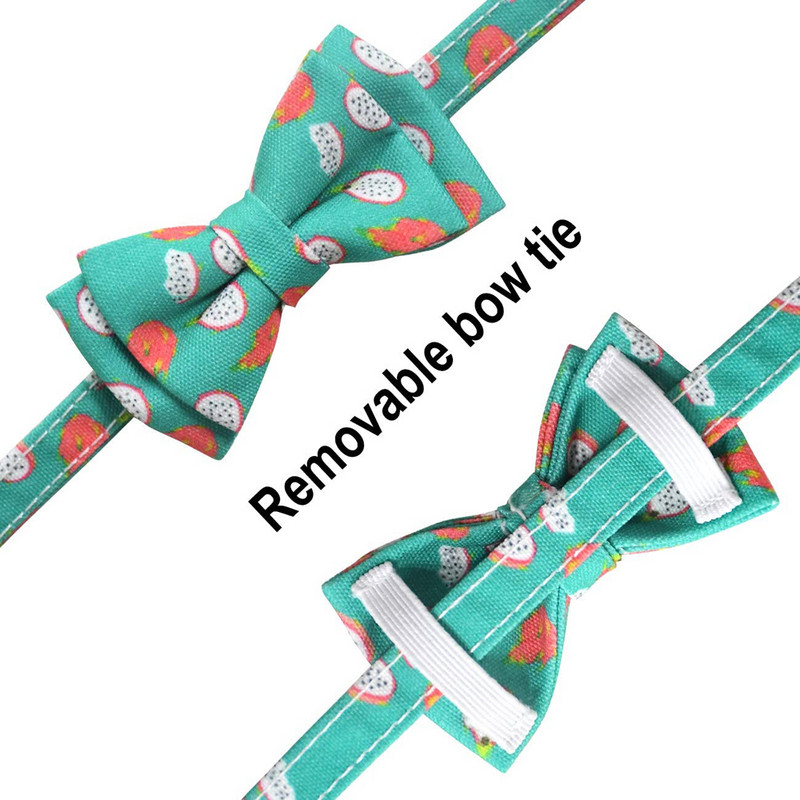 Breakaway kaķa kaklasiksna ar zvaniņu un piederumiem ķiršu apdruka kaķēnu kaklasiksna tauriņa drošība kaķēnam 10 krāsu regulējama