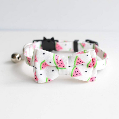 Macskanyakörv, aranyos csokornyakkendővel és csengővel cicáknak és más kistestű kutyáknak, 7,8-10,5 hüvelyk között állítható